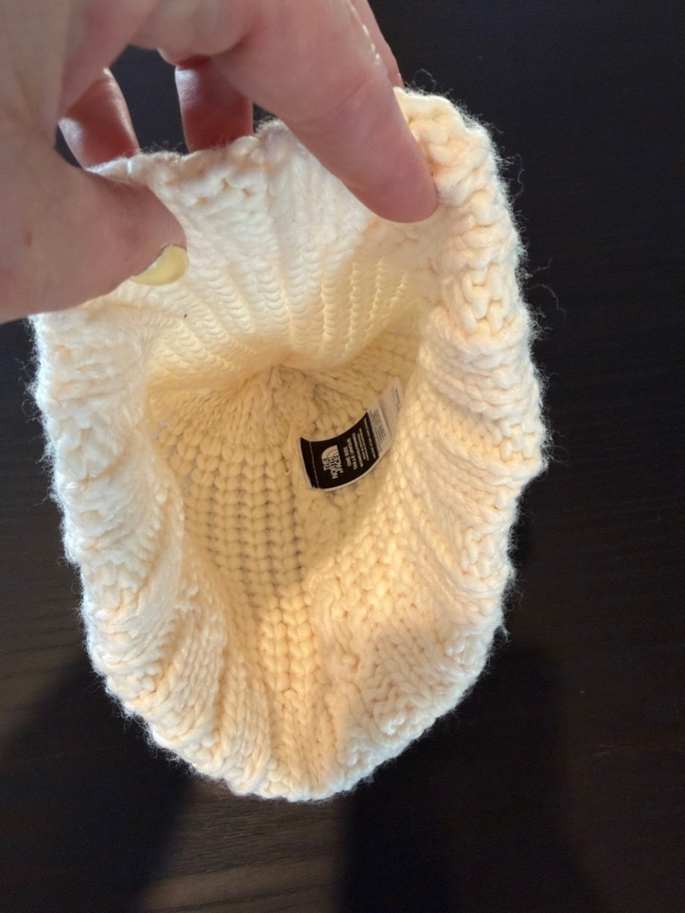 The North Face Women’s Cream Pom Beanie - Picture 3 of 3